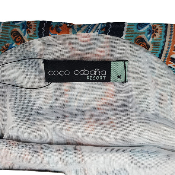 NEW COCO CABANA RESORT WOMEN’S SIZE MEDIUM SLEEVELESS PAISLEY SUMMER DRESS - Picture 6 of 7